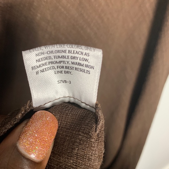 Eileen Fisher | Brown linen blend dress Sz PM - Picture 4 of 5